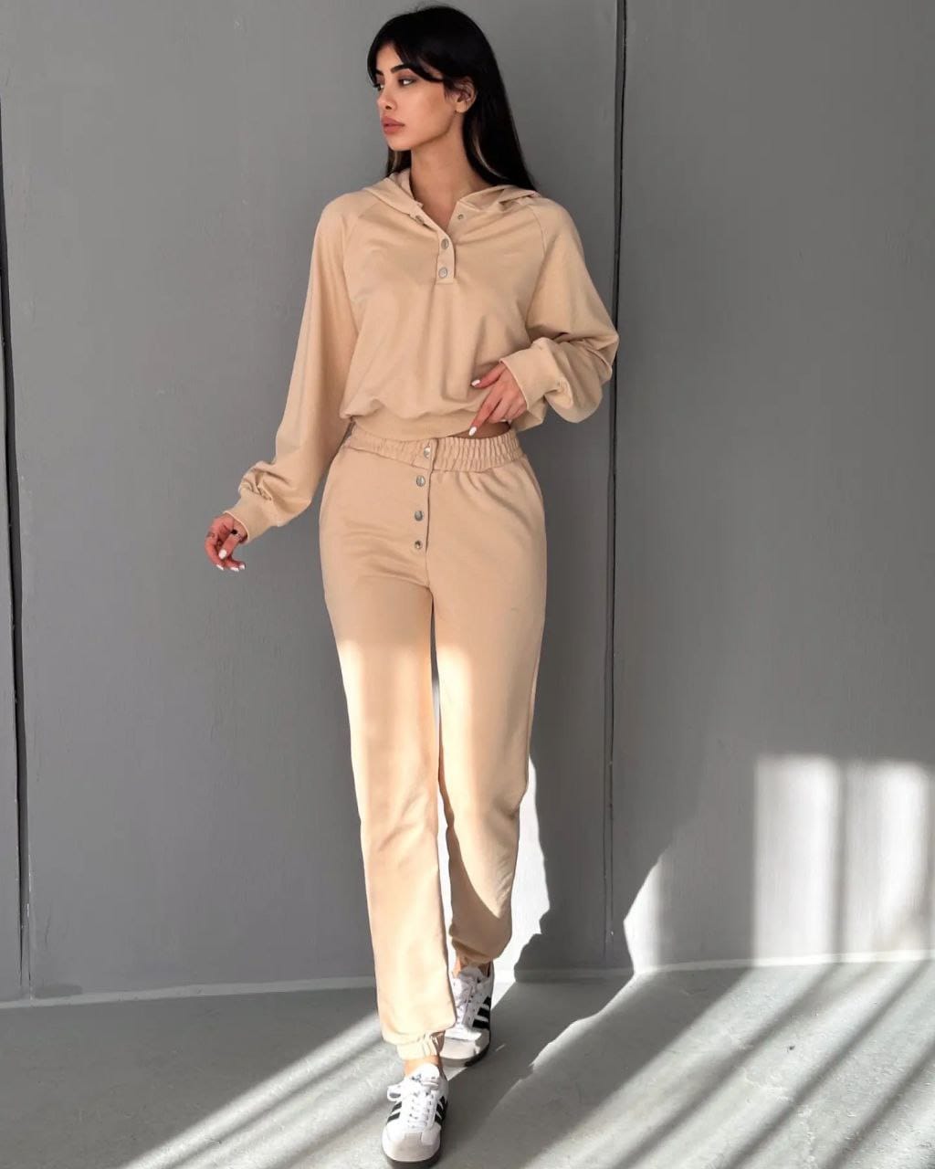Compleu Damă Casual Elara cu Hanorac și Pantaloni 0038