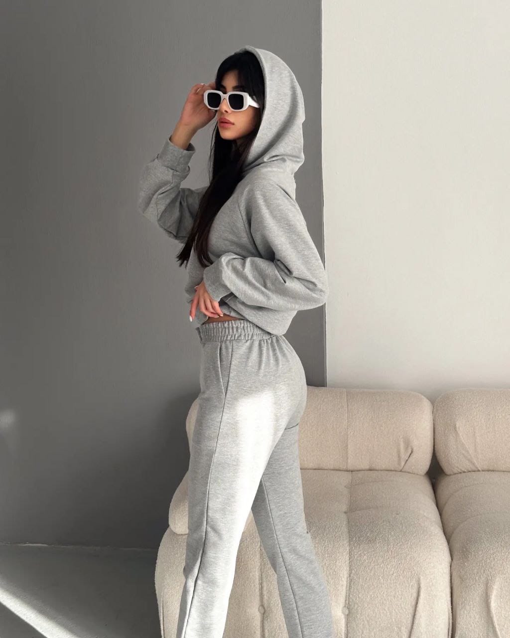 Compleu Damă Casual Elara cu Hanorac și Pantaloni 0038