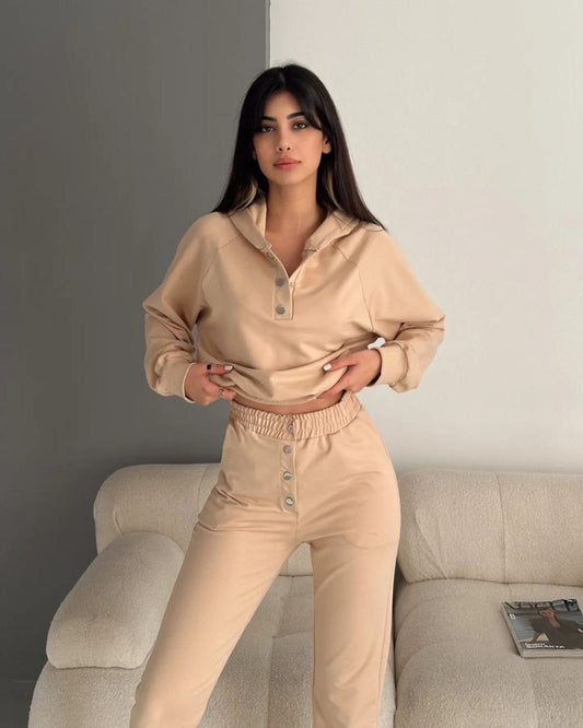 Compleu Damă Casual Elara cu Hanorac și Pantaloni 0038